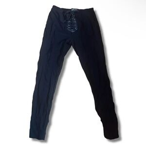 Dolls Kill Widow Lace-up Pants / Leggings